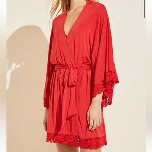 Eberjey Naya Kimono Robe Red S